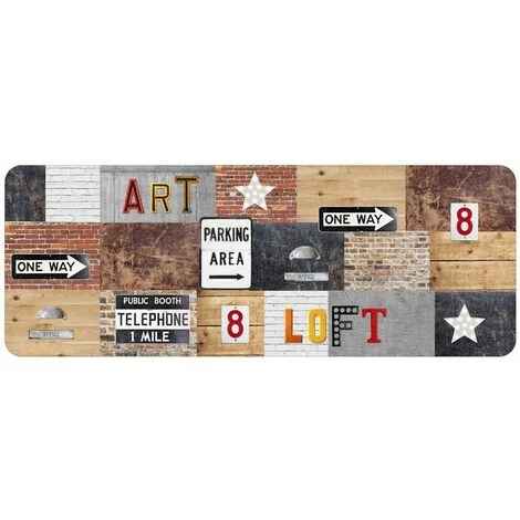 Paris Prix - Tapis Déco Mousse "loft" 45x120cm Multicolore 1 Paris Prix - Tapis Déco Mousse "loft" 45x120cm Multicolore