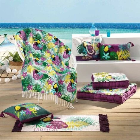 Paris Prix - Tapis Déco à Franges "hawaina" 50x80cm Multicolore 2 Paris Prix - Tapis Déco à Franges "hawaina" 50x80cm Multicolore – Image 2