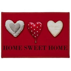 Paris Prix - Tapis Déco Imprimé "home Passion" 40x60cm Rouge