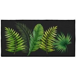 Paris Prix - Tapis Déco Imprimé "tropical Green" 57x115cm Vert
