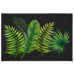 Paris Prix - Tapis Déco Imprimé "tropical Green" 40x60cm Vert