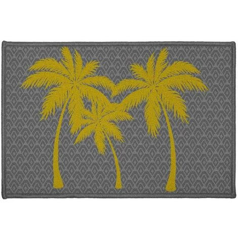 Paris Prix - Tapis Déco Imprimé "pure Line" 40x60cm Or & Gris 1 Paris Prix - Tapis Déco Imprimé "pure Line" 40x60cm Or & Gris