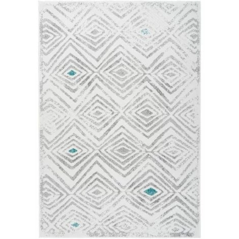 Paris Prix - Tapis Ethnique à Poils Courts "vancouver Iv" Blanc 80 X 150 Cm 1 Paris Prix - Tapis Ethnique à Poils Courts "vancouver Iv" Blanc 80 X 150 Cm