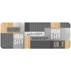 Paris Prix - Tapis Déco En Mousse "architect" 45x120cm Gris