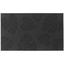 Paris Prix - Tapis D'entrée à Motifs "palmeraie" 45x75cm Noir