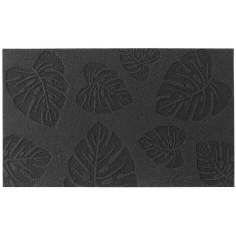 Paris Prix - Tapis D'entrée à Motifs "palmeraie" 45x75cm Noir 1 Paris Prix - Tapis D'entrée à Motifs "palmeraie" 45x75cm Noir