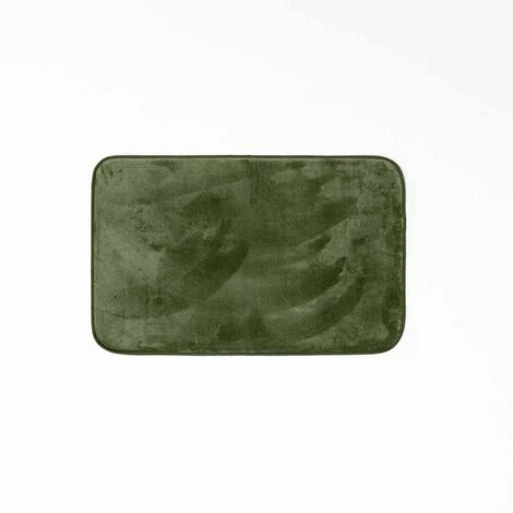 Paris Prix - Tapis Uni En Flanelle "flanou" 50x80cm Kaki 1 Paris Prix - Tapis Uni En Flanelle "flanou" 50x80cm Kaki