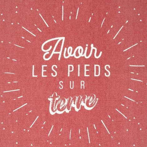 Paris Prix - Tapis Déco "les Pieds Sur Terre" 50x80cm Rouge 2 Paris Prix - Tapis Déco "les Pieds Sur Terre" 50x80cm Rouge – Image 2