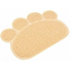 Paris Prix - Tapis Repas Pour Chien & Chat "pattes" 40cm Naturel