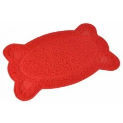 Paris Prix - Tapis Pour Chien & Chat "ovale" 40cm Rouge