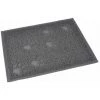 Paris Prix - Tapis Repas Pour Chien & Chat Déco "pattes" 40cm Gris