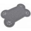Paris Prix - Tapis Repas Pour Chien "forme Os" 60cm Gris