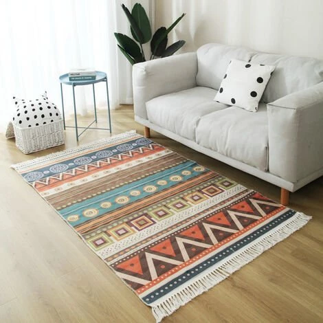 SWAGX Tapis De Tissés Bohème Tapis De Sol 60x90CM 1 SWAGX Tapis De Tissés Bohème Tapis De Sol 60x90CM
