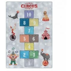 Tapis Enfant BOBOCHIC - Tapis Enfant Poils Court MARELLE Imprimé 80x120 Gris + Multicolore - Gris + Multicolore