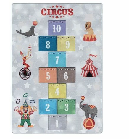 Tapis Enfant BOBOCHIC - Tapis Enfant Poils Court MARELLE Imprimé 80x120 Gris + Multicolore - Gris + Multicolore 1 Tapis Enfant BOBOCHIC - Tapis Enfant Poils Court MARELLE Imprimé 80x120 Gris + Multicolore - Gris + Multicolore