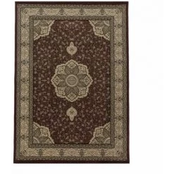 Tapis BOBOCHIC - Tapis Poils Courts CASABLANCA Motif Oriental 80x150 Rouge - Rouge