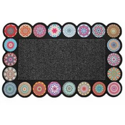 Paris Prix - Tapis D'entrée Imprimé "rosacolor" 45x75cm Multicolore