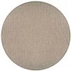 DELADECO Tapis Rond Extérieur Et Intérieur Moderne Alphée Taupe Ø 200 - Taupe