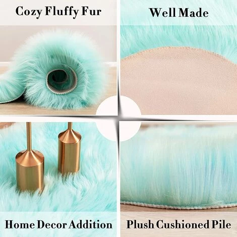 BEARSU Housse De Chaise De Luxe En Fausse Peau De Mouton Douce 3 BEARSU Housse De Chaise De Luxe En Fausse Peau De Mouton Douce – Image 3