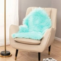 BEARSU Housse De Chaise De Luxe En Fausse Peau De Mouton Douce 8 BEARSU Housse De Chaise De Luxe En Fausse Peau De Mouton Douce -Tapis et paillasson Soldes 33986548 4