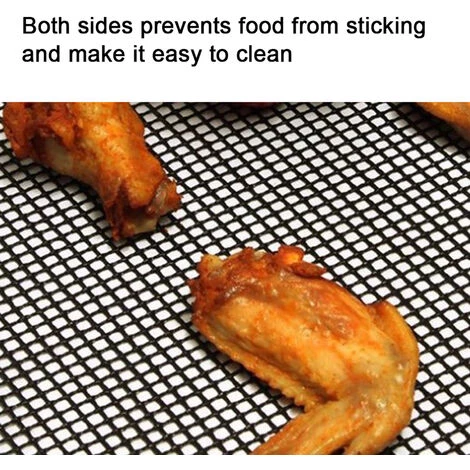 ASUPERMALL Haute Temperature Resistant Gels De Silice Faire Mat Mat Bbq Ptfe Barbecue Creux Net Mesh Cuisson Mat, Noir, 1 Pc 2 ASUPERMALL Haute Temperature Resistant Gels De Silice Faire Mat Mat Bbq Ptfe Barbecue Creux Net Mesh Cuisson Mat, Noir, 1 Pc – Image 2