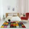 UNAMOURDETAPIS Tapis Salon 120x170 Cm Rectangulaire BELO 31 Multicolore Chambre Adapté Au Chauffage Par Le Sol - Multicolore