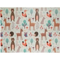 Relaxdays Tapis De Jeux Bébé, Animaux De La Forêt, Sans Substances Nocives, Lavable, HLP 1x195x150 Cm, Mousse, Coloré