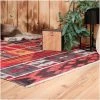 DELADECO Tapis Ethnique Extérieur Et Intérieur Berbère Baïkal Multicolore 75x150 - Multicolore