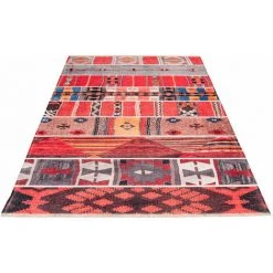 DELADECO Tapis Ethnique Extérieur Et Intérieur Berbère Baïkal Multicolore 75x150 - Multicolore -Tapis et paillasson Soldes 34360772 4