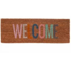 PRESENT TIME Paillasson Welcome En Fibre De Coco - 26 X 75 - Marron