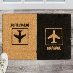 Relaxdays Paillasson Fibre De Coco "Arrival Departure", Tapis, Motif Avion, Intérieur & Extérieur, 40x60 Cm, Nature/noir 7 Relaxdays Paillasson Fibre De Coco "Arrival Departure", Tapis, Motif Avion, Intérieur & Extérieur, 40x60 Cm, Nature/noir -Tapis et paillasson Soldes 34825846 3