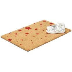 Relaxdays Paillasson Fibres De Coco Tapis De Sol 60x40 Face Anti-dérapante PVC ETOILES Porte Entrée Nature, Rouge 7 Relaxdays Paillasson Fibres De Coco Tapis De Sol 60x40 Face Anti-dérapante PVC ETOILES Porte Entrée Nature, Rouge -Tapis et paillasson Soldes 34932435 3