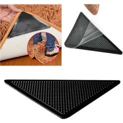 ASUPERMALL Tapis Antiderapant Autocollant Reutilisable Antiderapante Fixe Tapis Tapis Triangle Tapis Impermeable Grippers -Tapis et paillasson Soldes 34958516 5