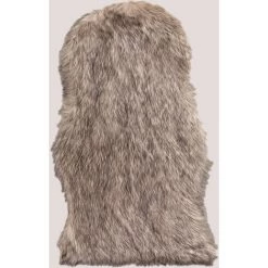 Tapis En Fausse Fourrure Synthétique Mister SKLUM Cuir Synthétique - Grey