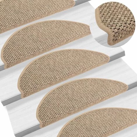 Tapis D'escalier Autocollants 15 Pcs 65x25 Cm Beige Foncé VidaXL 1 Tapis D'escalier Autocollants 15 Pcs 65x25 Cm Beige Foncé VidaXL