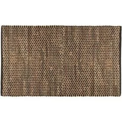 ATMOSPHERA, CRÉATEUR D'INTÉRIEUR Tapis Croisillon Jute 90x150 Cm - Noir