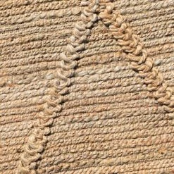 JADOREL Tapis Kilim 80x150 Cm Rectangulaire KL JUTE LOSANGE Crème Chambre Tissé à La Main Jute - Crème -Tapis et paillasson Soldes 35085970 5