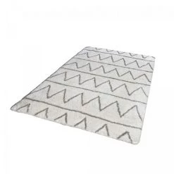 JADOREL Tapis Berbère 80x150 Cm Rectangulaire BERBERE 100% BIO Gris Chambre Tufté Main Coton - Gris -Tapis et paillasson Soldes 35086037 5