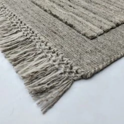 JADOREL Tapis Berbère 160x230 Cm Rectangulaire LOUNALI Gris Chambre Noué Main - Gris -Tapis et paillasson Soldes 35086079 5