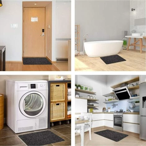 Kueatily Tapis Entrée Intérieur Porte Paillasson Cuisine Antidérapant Tapis Bienvenue De Maison, Lavable & Ultra Absorbant Lave-Linge Applicable, 42*67cm (Noir) 5 Kueatily Tapis Entrée Intérieur Porte Paillasson Cuisine Antidérapant Tapis Bienvenue De Maison, Lavable & Ultra Absorbant Lave-Linge Applicable, 42*67cm (Noir) – Image 5