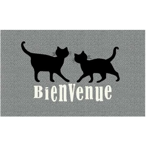 Tapis Velvet Bienvenue Chat 45x75 - MERCURY 1 Tapis Velvet Bienvenue Chat 45x75 - MERCURY