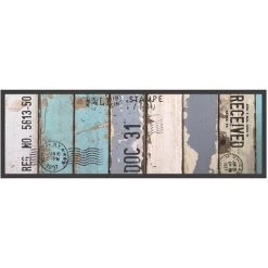 AUTRES Tapis Wood Stamps Grey 50x150 - VICA