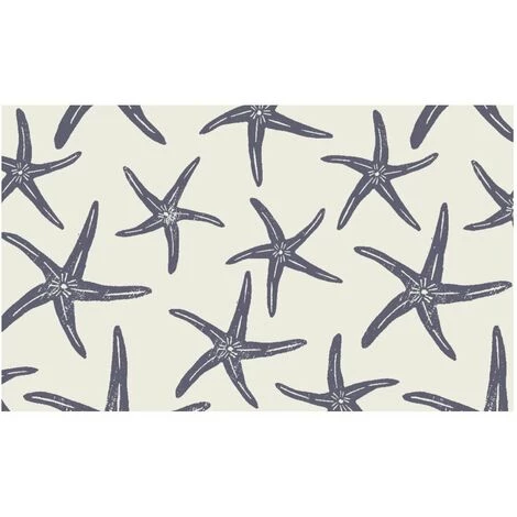 Tapis Velvet Starfish Blanc 45x75cm Sur Cintre - MERCURY 1 Tapis Velvet Starfish Blanc 45x75cm Sur Cintre - MERCURY