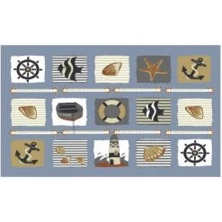 Tapis Velvet La Mer Bleu Sur Cintre - MERCURY