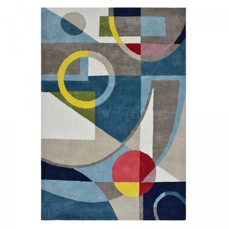 JADOREL Tapis Salon 160x230 Cm Rectangulaire CONTEMPORAIN 100% BIO Multicolore Salon Tufté Main Coton - Multicolore 2 JADOREL Tapis Salon 160x230 Cm Rectangulaire CONTEMPORAIN 100% BIO Multicolore Salon Tufté Main Coton - Multicolore – Image 2