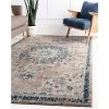 HOMEMAISON Tapis Déco Vintage Bleu 160 X 230 Cm - Bleu