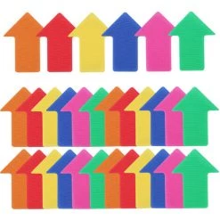 ASUPERMALL 12/30/60 Pieces Marqueurs De Tapis 6 Couleurs Marqueurs Spot/Pentagramme/Adhesifs Tapis De Salle De Classe Pour Enfants, Fleche 30Pcs - Fleche 30Pcs