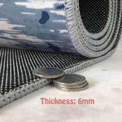 PERLE RARE Tapis Rond Lavable En Machine, Style Géométrique Simple Interieur Anti Slip Chambre à Coucher Salon Tapis D'Entrée Absorbant Antidérapant (Vert Dégradé,60cm) -Tapis et paillasson Soldes 35633848 3