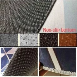 PERLE RARE Tapis Rond Lavable En Machine, Style Géométrique Simple Interieur Anti Slip Chambre à Coucher Salon Tapis D'Entrée Absorbant Antidérapant (Vert Dégradé,60cm) -Tapis et paillasson Soldes 35633848 4