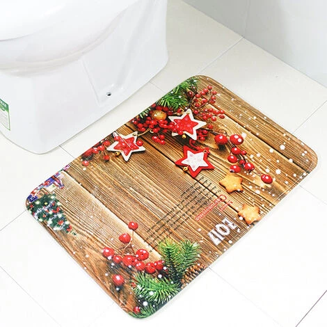 ASUPERMALL Tapis De Tapis De Noel D'Usage A La Maison Tapis Antiderapant Plancher Entrees Interieur Tapis Salle De Bains Decor, Type1 - Type1 2 ASUPERMALL Tapis De Tapis De Noel D'Usage A La Maison Tapis Antiderapant Plancher Entrees Interieur Tapis Salle De Bains Decor, Type1 - Type1 – Image 2